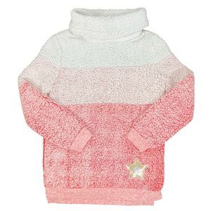 iZ Byer Girl Pink & White Ombré Cowl Neck Sweater - Size 10/12